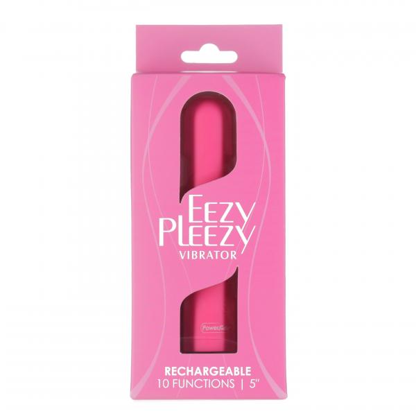 Powerbullet Eezy Pleezy 5 In Vibe Rechargeable Pink - Click Image to Close