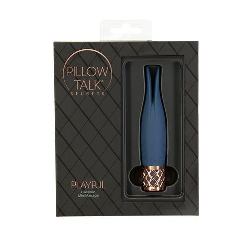 Pillow Talk Secrets Playful Massager Navy - Click Image to Close