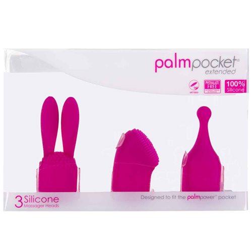 Palm Power Pocket Extended 3 Silicone Massager Heads