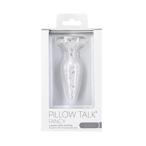 Pillow Talk Fancy Glass Anal Plug Translucent - Click Image to Close