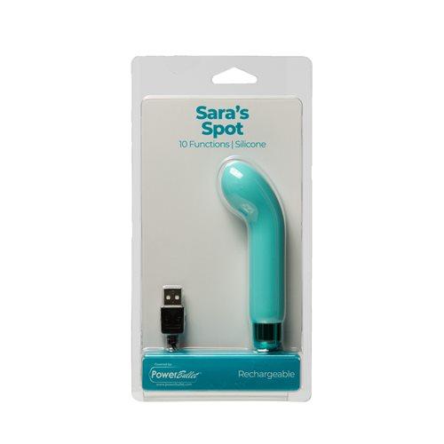 Powerbullet Saras Spot 4in 10 Function Bullet Teal - Click Image to Close