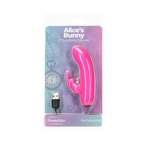 Power Bullet Alices Bunny 4in 10 Function Bullet Pink - Click Image to Close