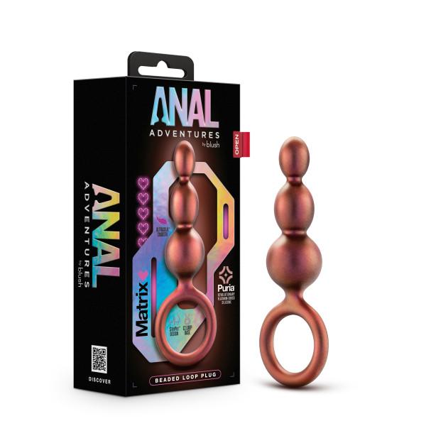 Anal Adventures Matrix Beaded Loop Plug Copper