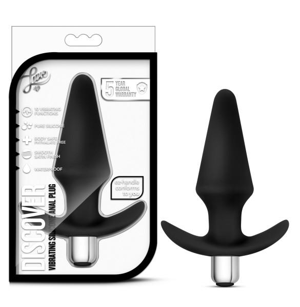 Luxe Discover Black Anal Plug - Click Image to Close