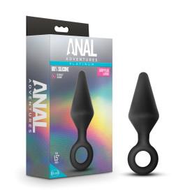 Anal Adventures Loop Plug Large Black - Click Image to Close