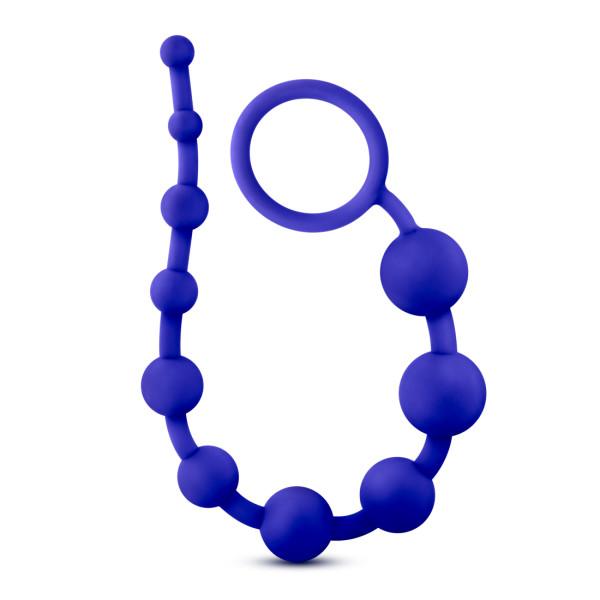 Luxe Silicone 10 Beads Indigo Blue