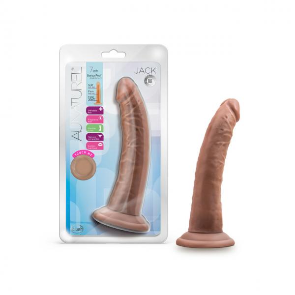 Au Naturel Jack 7in Dildo Mocha - Click Image to Close