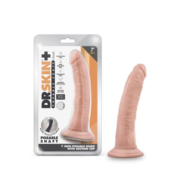 Dr. Skin Plus 7in Poseable Dildo Vanilla