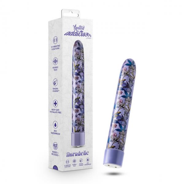 Limited Addiction Floradelic 7 In Rechargeable Vibe Purple