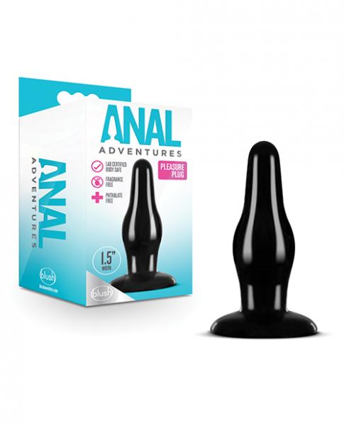 Anal Adventures Pleasure Plug Black - Click Image to Close