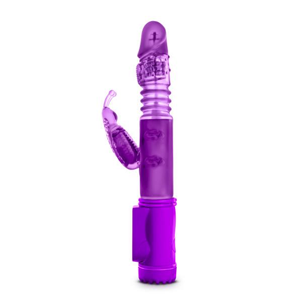 Butterfly Thruster Mini Rabbit Vibrator Purple - Click Image to Close