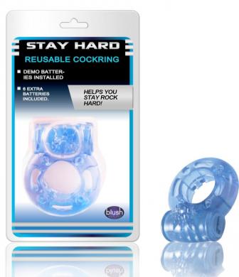 Reusable Vibrating Cockring Blue