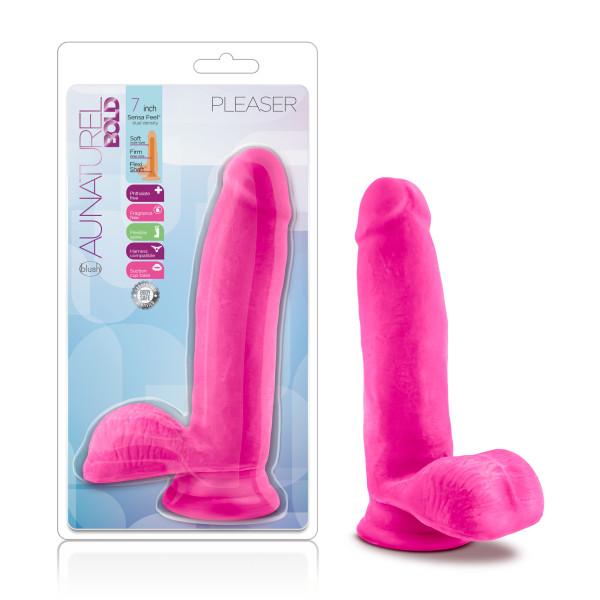 Au Naturel Bold Pleaser 7 In Dildo Pink - Click Image to Close