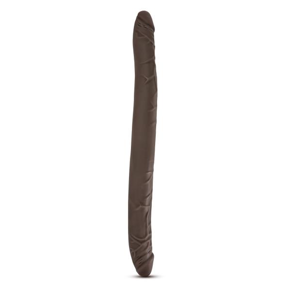 Dr Skin 16 inches Double Dildo Chocolate Brown - Click Image to Close