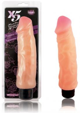 X5 9in Hard On Vib Dildo Natural