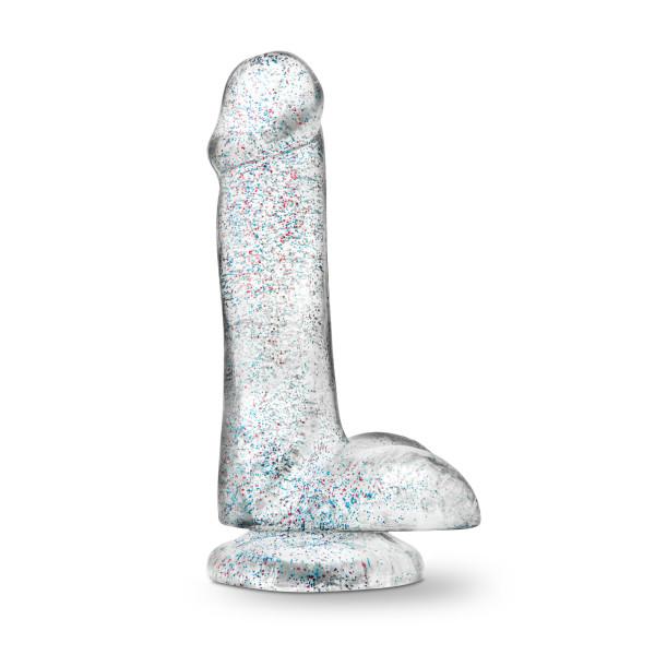 Naturally Yours 6 inches Glitter Cock Sparkling Clear - Click Image to Close