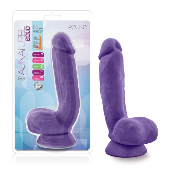 Au Naturel Bold Pound 8.5 In Dildo Purple - Click Image to Close