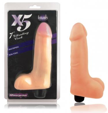 X5 7in Vib Cock Natural