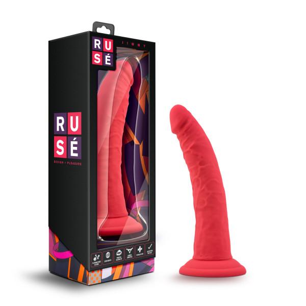 Ruse Jimmy Cerise Red Realistic Dildo - Click Image to Close