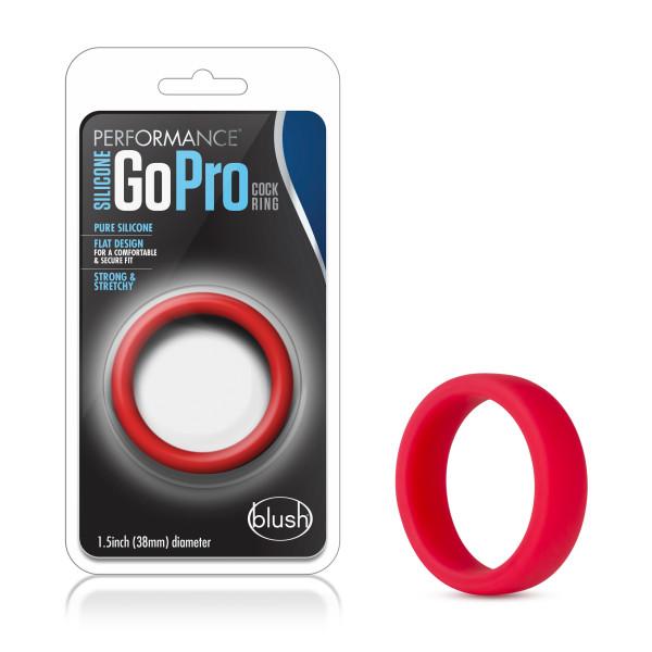 Performance Silicone Go Pro Cock Ring Red - Click Image to Close