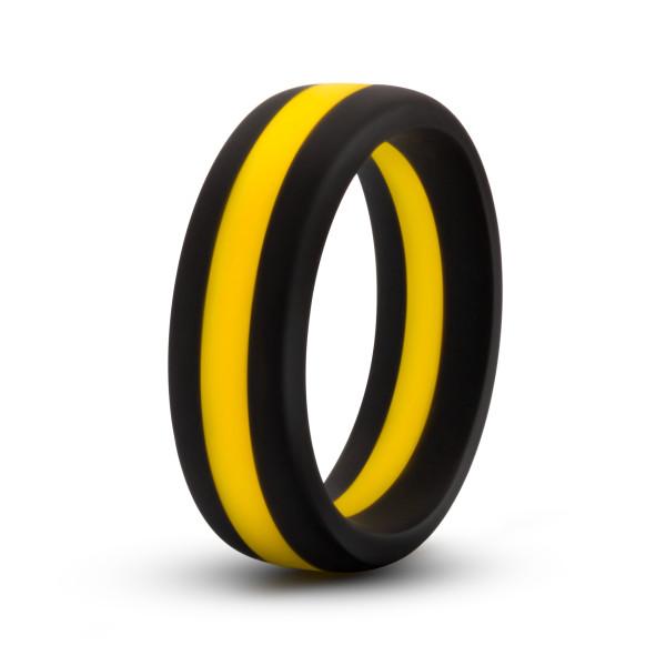 Performance Silicone Go Pro Cock Ring Black Gold - Click Image to Close