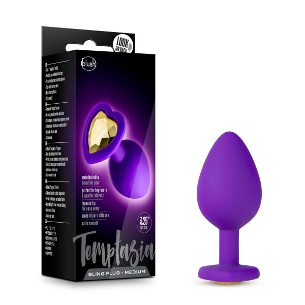 Temptasia Bling Plug Medium Purple - Click Image to Close