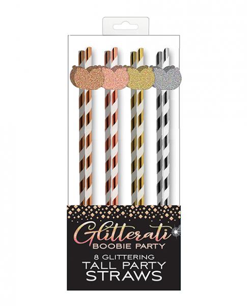 Glitterati Boobie Tall Party Straws