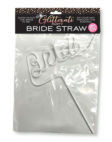 Glitterati Bride Straw White - Click Image to Close