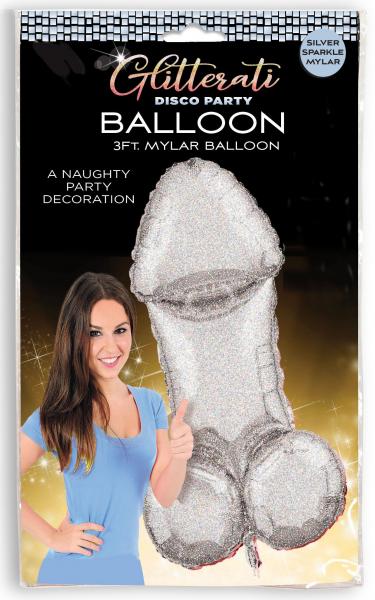 Glitterati Disco Penis Mylar Balloon Ft