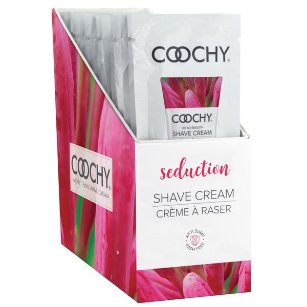 Coochy Shave Cream Seduction 15ml Foil Display - Click Image to Close