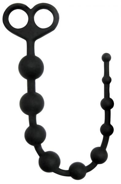 Rooster Perfect 10 Anal Beads Black - Click Image to Close