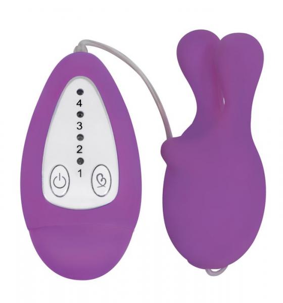 Gossip Bounce 4 Speed Silicone Egg Vibe Purple - Click Image to Close