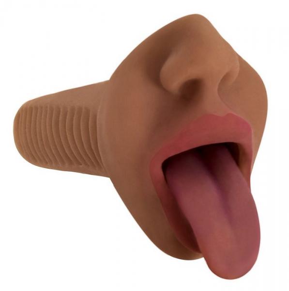 Mistress Mercedes Mouth Stroker Chocolate Brown - Click Image to Close