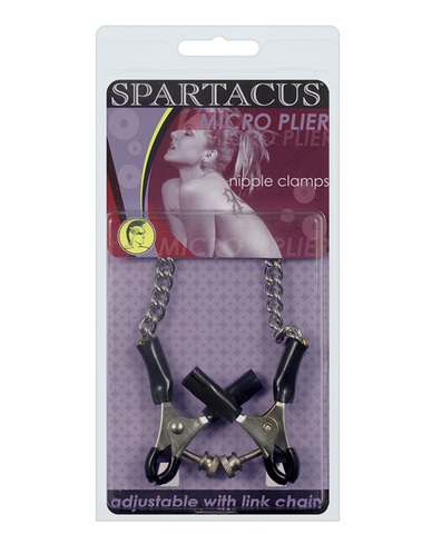 Adjustable micro plier nipple clamps w/link chain