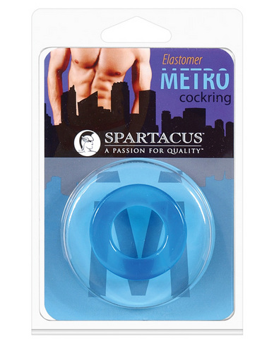 Elastomer cock ring - metro blue - Click Image to Close