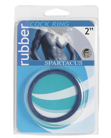 Rubber cock ring - large blue