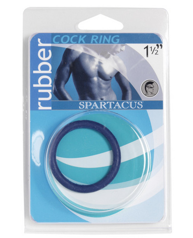 Rubber cock ring - medium blue