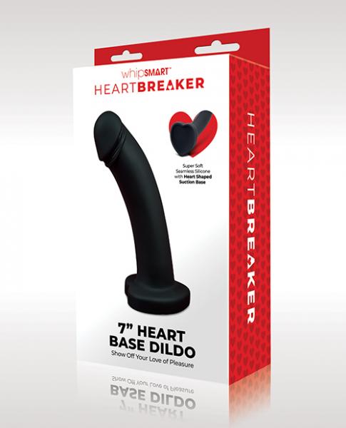 Whipsmart Heartbreaker 7" Heart Based Dildo - Black/red