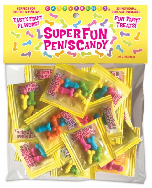 Super Fun Penis Candy 25 Packages per Bag - Click Image to Close