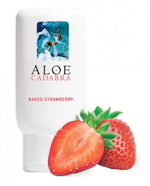 Aloe Cadabra Organic Lubricant - 2.5 Oz Bottle Naked Strawberry - Click Image to Close