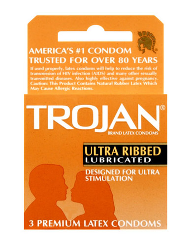 Trojan ribbed (3 pack)