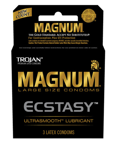 Trojan magnum ecstasy condoms - box of 3 - Click Image to Close