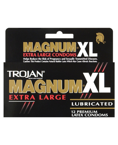 Trojan magnum xl lubricated condom - box of 12 - Click Image to Close