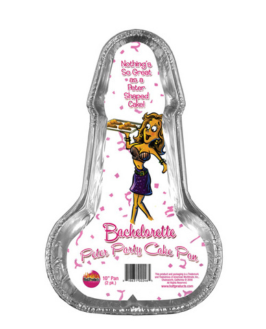 Bachelorette disposable peter party cake pan - medium pack of 2