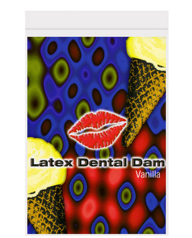 Latex dental dam, vanilla