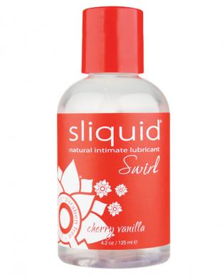 Sliquid swirl lubricant cherry vanilla - 4.2 oz bottle - Click Image to Close