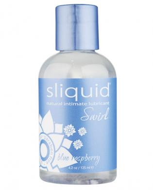 Sliquid swirl lubricant blue raspberry - 4.2 oz bottle - Click Image to Close