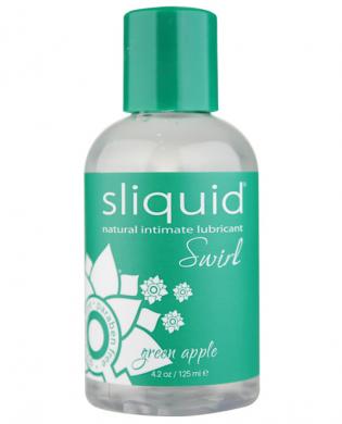 Sliquid swirl lubricant green apple pomegranate - 4.2 oz bottle