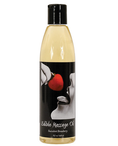 Hemp edible massage oil, strawberry