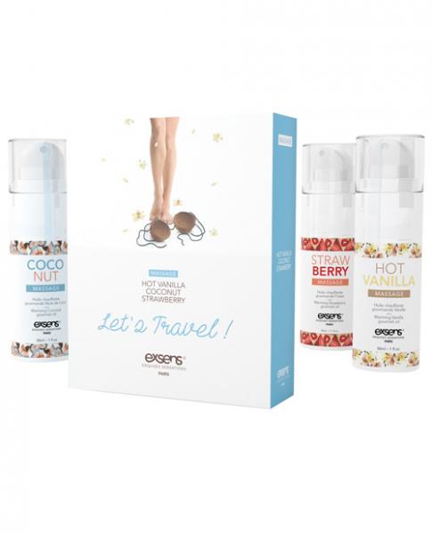 Exsens Of Paris Let's Travel Massage Oil Set